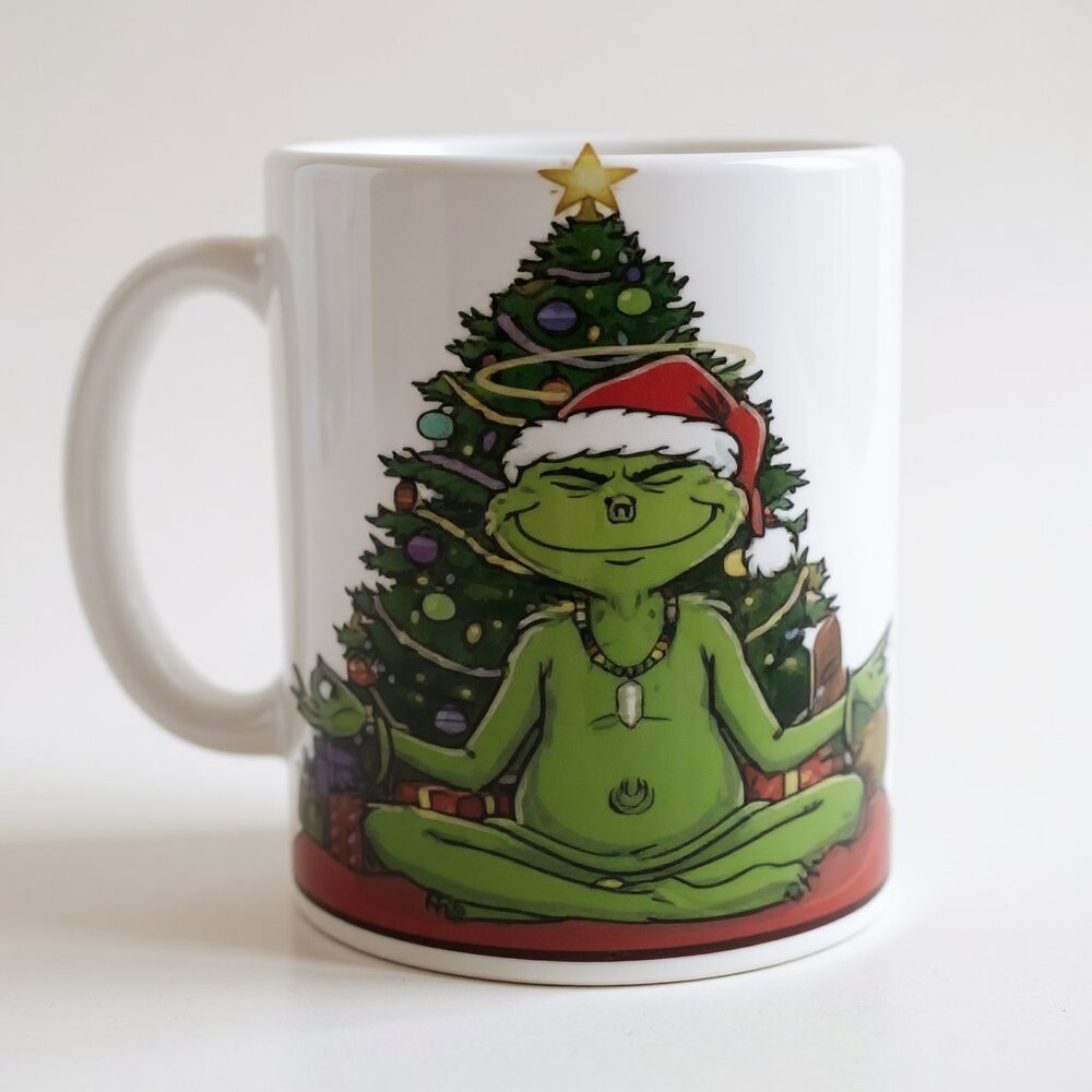 Meditating Grinch Mug
